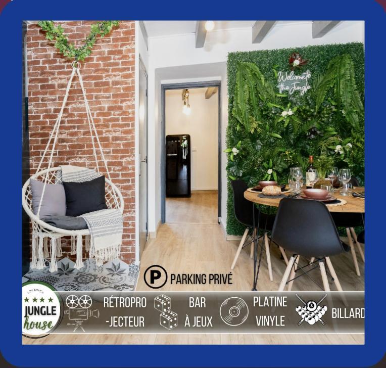 Maison "Jungle House" 90 M2 Billard, Retroprojecteur, Bar A Jeux , Vinyle, Wifi Fibre, Ideal Pro & Famille A Montbrison Eksteriør bilde